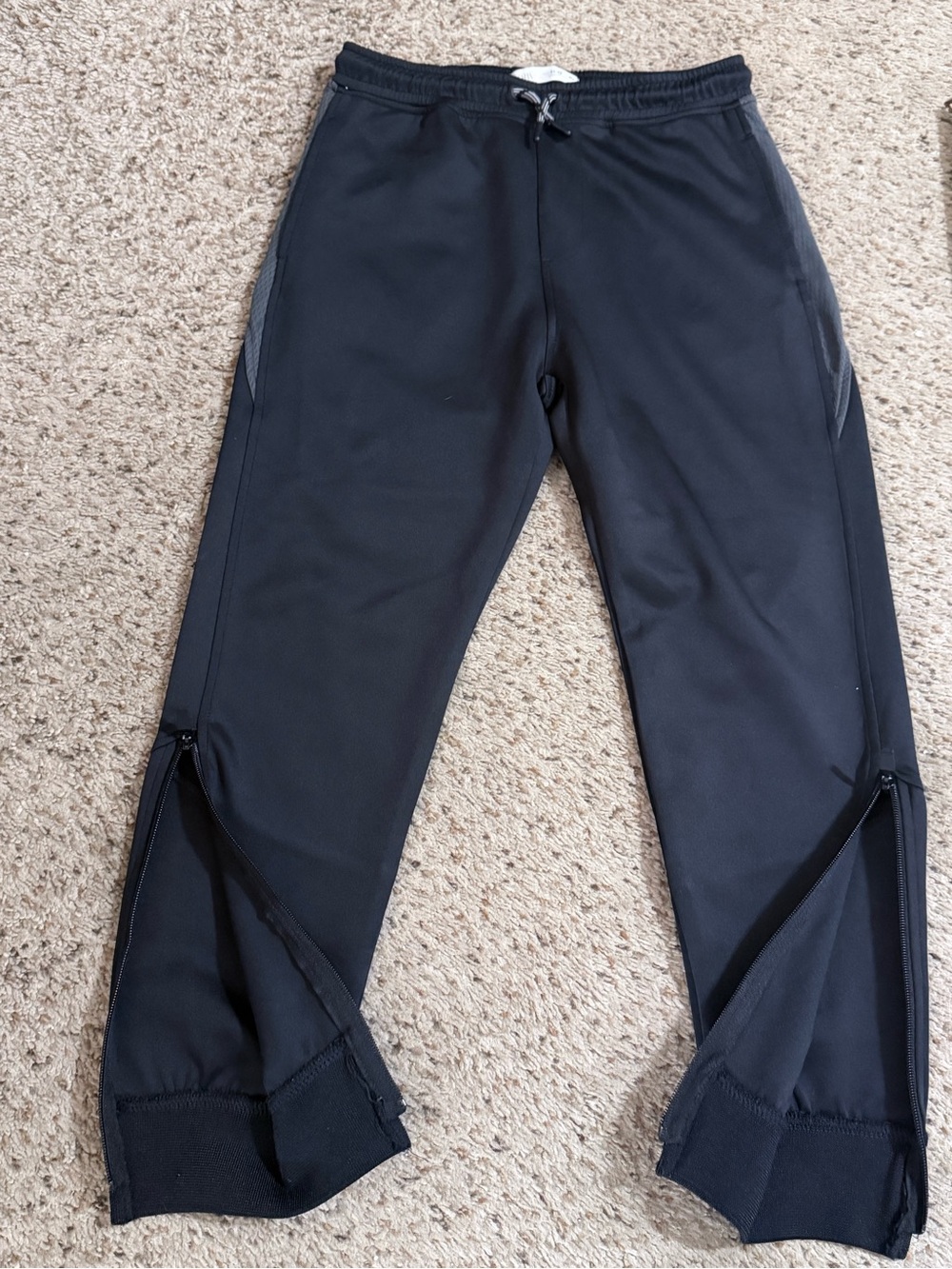 Zara Kids Black Track Joggers with Ankle Zips Size 11-12 (152cm)